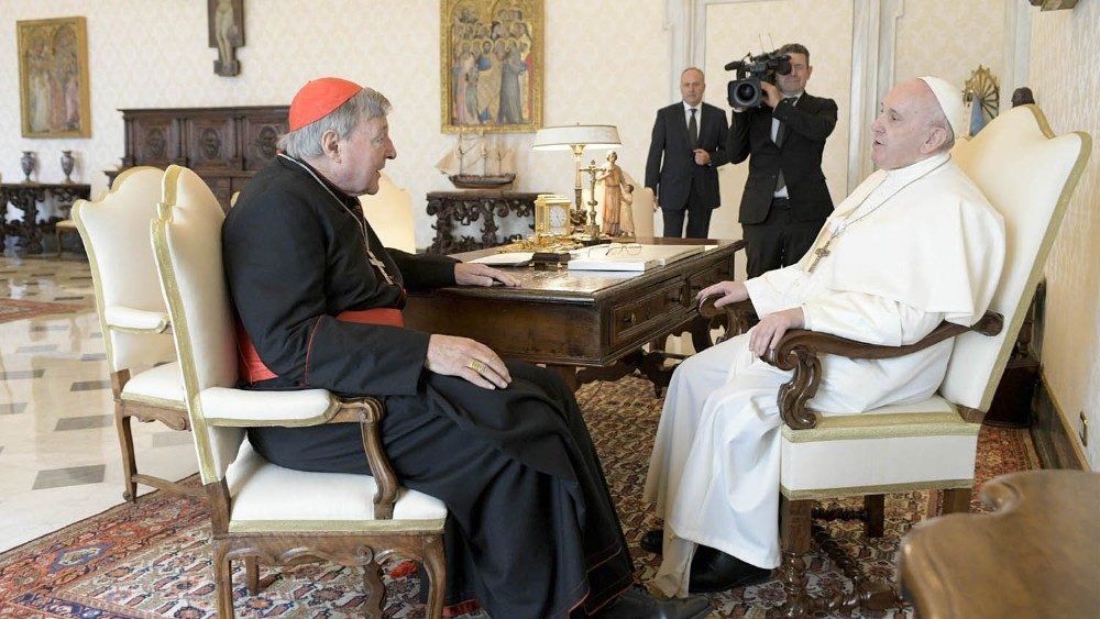 El Papa Francisco recibe al Cardenal George Pell