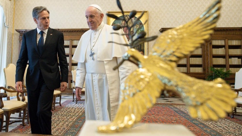 Francisco recibe en el Vaticano a Blinken, Secretario de Estado de EEUU