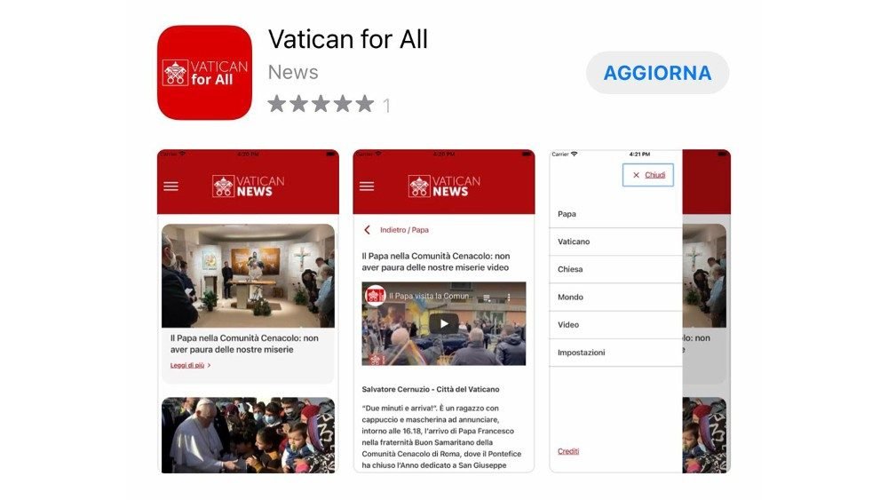 Aplicación del vaticano para personas con discapacidad en la comunicación