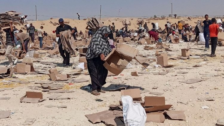 Gaza, en busca de ayuda alimentaria