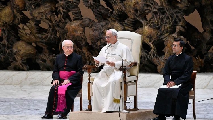 El Papa León XIV en el Aula Pablo VI