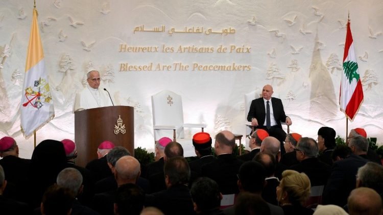 Encuentro del Papa con las autoridades, la sociedad civil y el Cuerpo Diplomático del Líbano