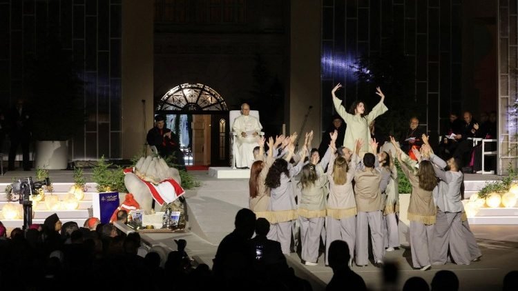 El Papa en el encuentro con los jóvenes libaneses
