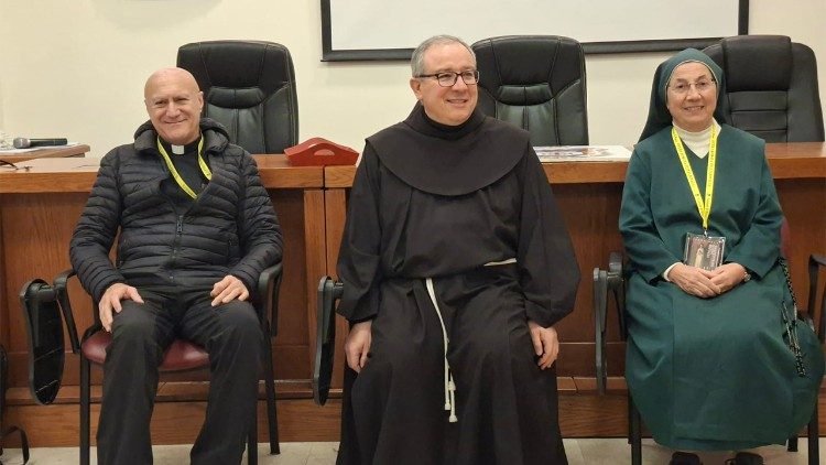 En el centro, el custodio de Tierra Santa, el padre Francesco Ielpo.